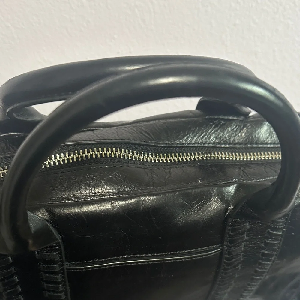 Rebecca Minkoff Vanity Zip Black Leather Satchel - Picture 8 of 16